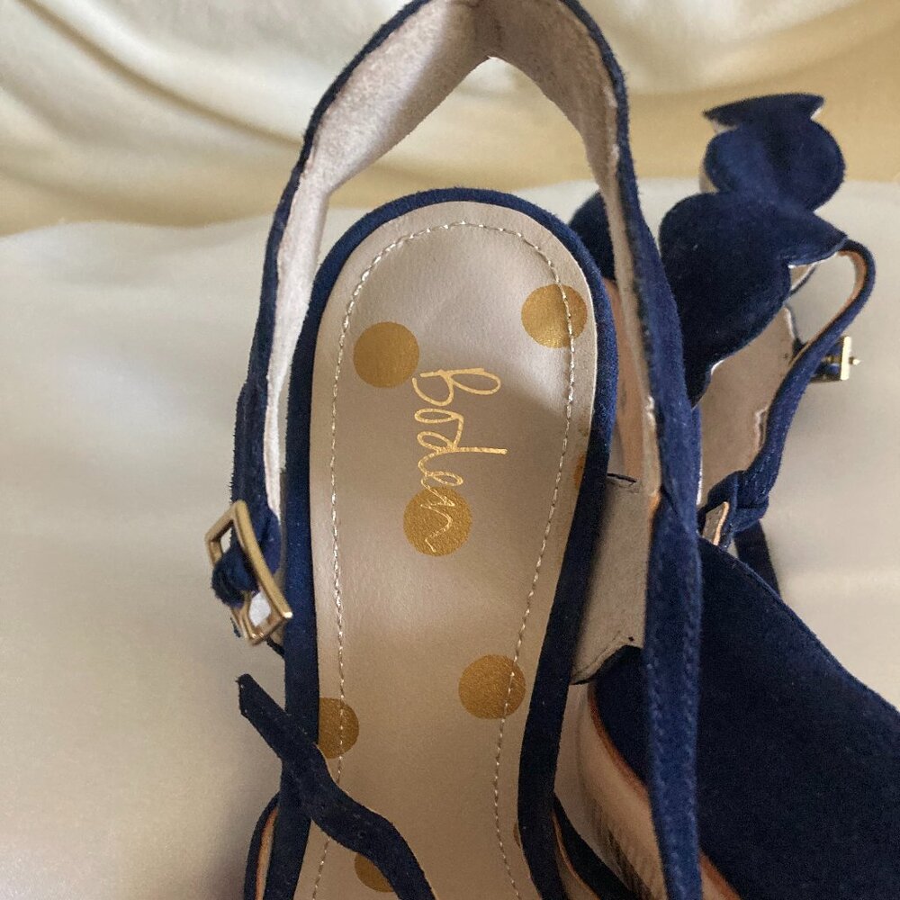Boden navy blue open toe heels - size 39 (US size 8)